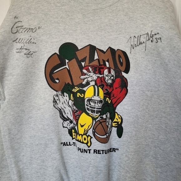 AUTOGRAPHED Gizmo Williams Edmonton Eskimos Crewneck Sweater | size LARGE - Picture 1 of 5